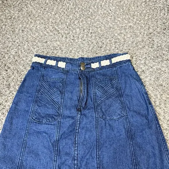 Spell and the Gypsy Collective Boulevard Denim Mini Skirt Blue Size Large READ - Picture 3 of 6